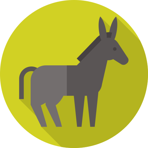 burro Flat Circular Flat icono