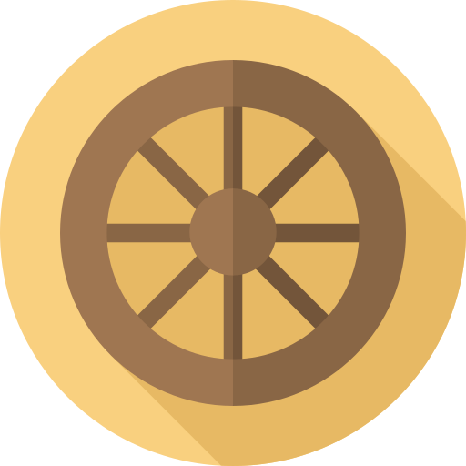 wiel Flat Circular Flat icoon