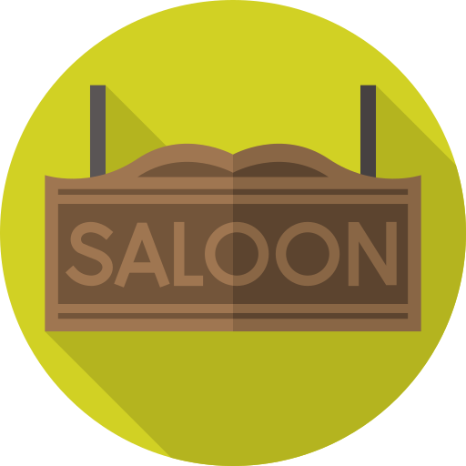 saloon Flat Circular Flat icon