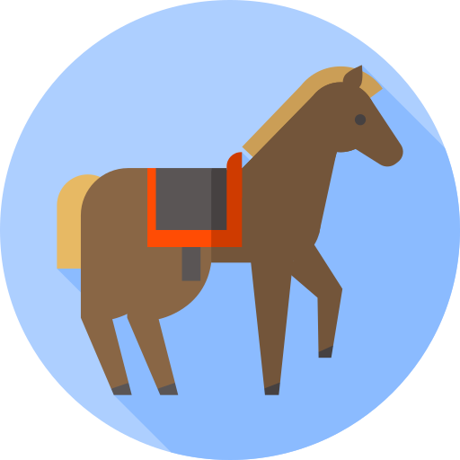 Horse Flat Circular Flat icon