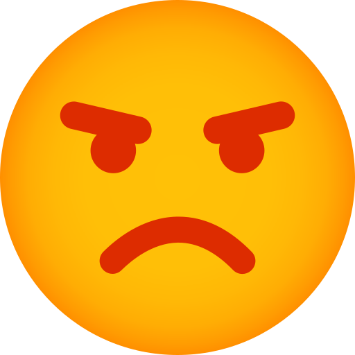 Angry face Generic Flat Gradient icon
