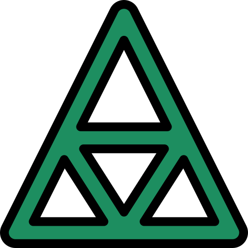 Triangle Generic Outline Color icon