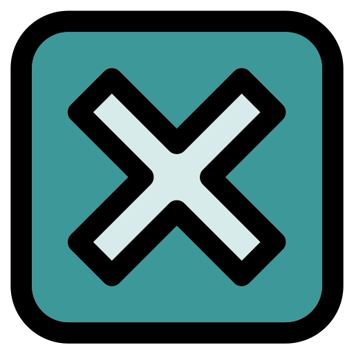 Delete symbol Generic Outline Color icon