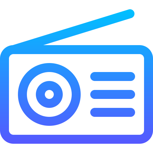 radio Basic Gradient Lineal color icon
