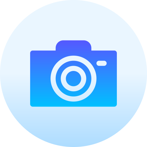cámara fotográfica Basic Gradient Circular icono