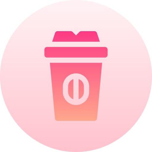 커피 컵 Basic Gradient Circular icon