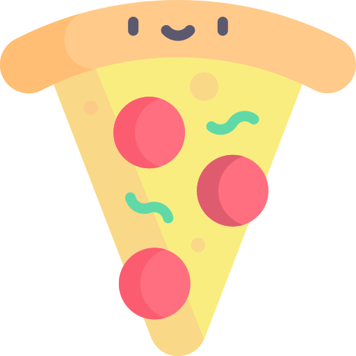 pizza Kawaii Flat ikona