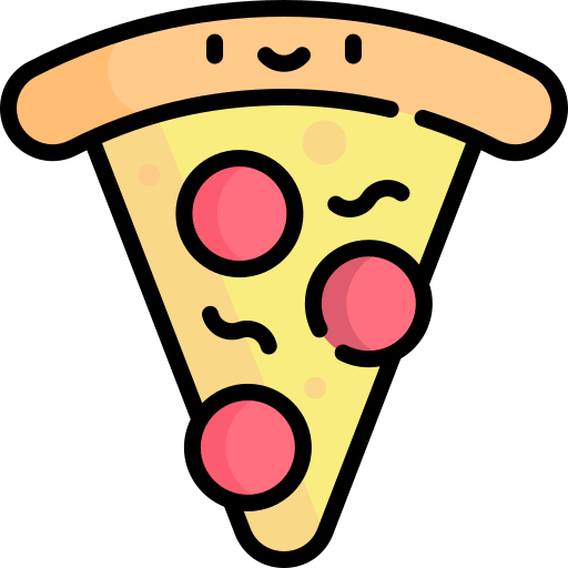 pizza Kawaii Lineal color icon