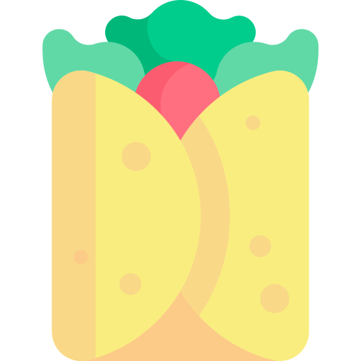 Burrito Kawaii Flat icon