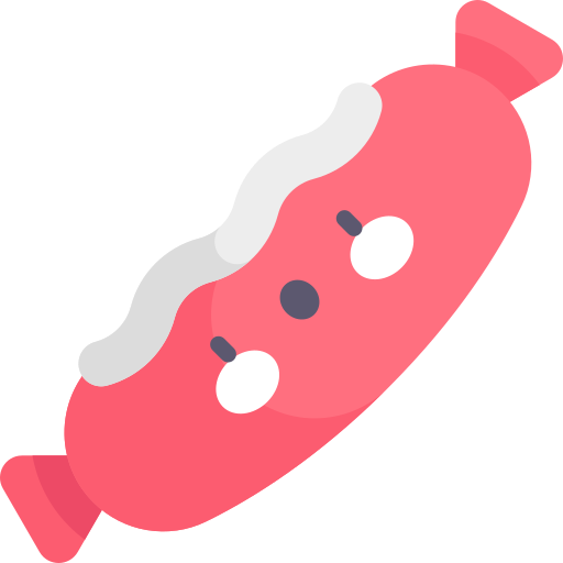 Sausage Kawaii Flat icon