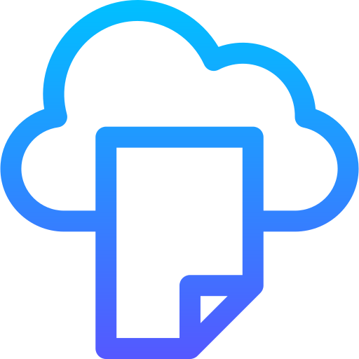 Cloud storage Basic Gradient Lineal color icon