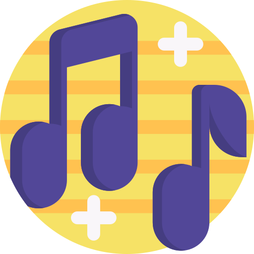 muzyka Detailed Flat Circular Flat ikona