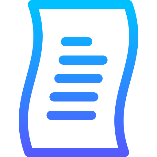 dokument Basic Gradient Lineal color icon