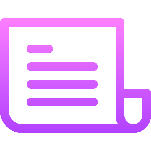 Document Basic Gradient Lineal color icon