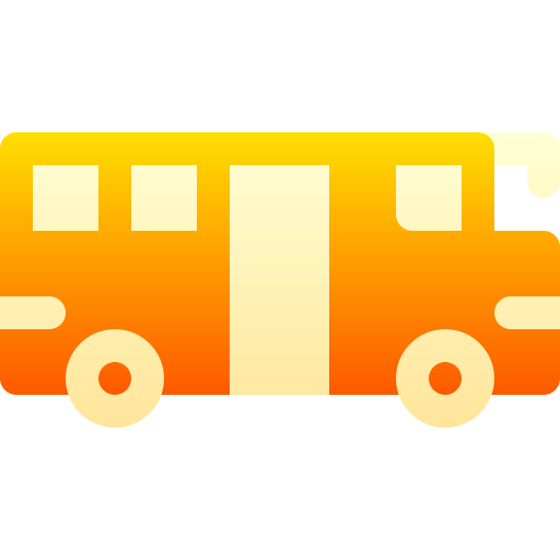autobus szkolny Basic Gradient Gradient ikona