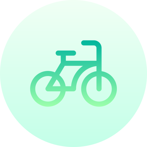 fiets Basic Gradient Circular icoon
