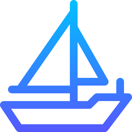segelboot Basic Gradient Lineal color icon
