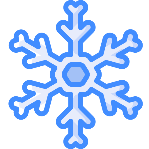 Snowflake Basic Miscellany Blue icon