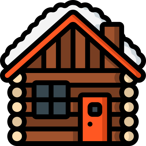 Wood cabin Basic Miscellany Lineal Color icon