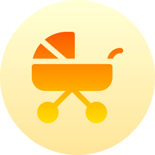 carrinho de bebê Basic Gradient Circular Ícone