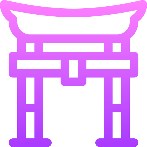 porte torii Basic Gradient Lineal color Icône