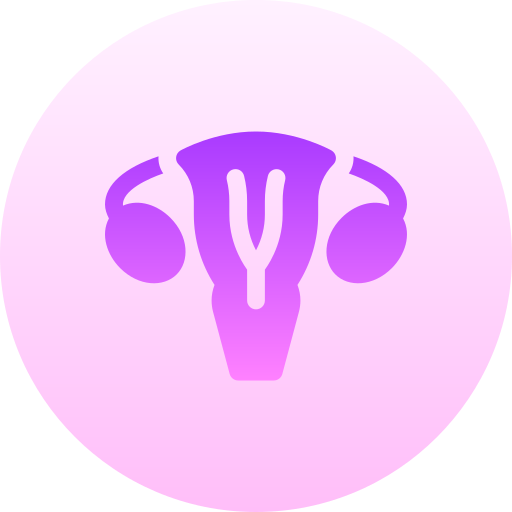 baarmoeder Basic Gradient Circular icoon