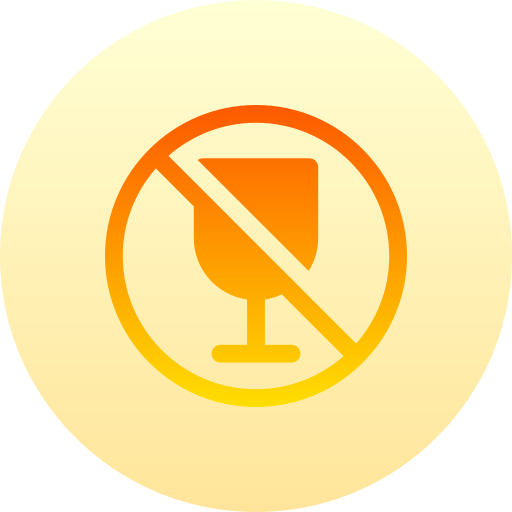 geen alcohol Basic Gradient Circular icoon