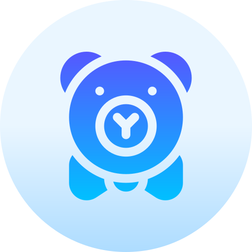 плюшевый медведь Basic Gradient Circular иконка