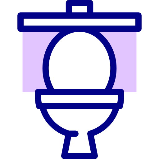 toilet Detailed Mixed Lineal color icoon