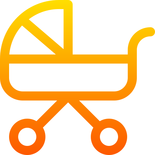 Baby carriage Basic Gradient Lineal color icon