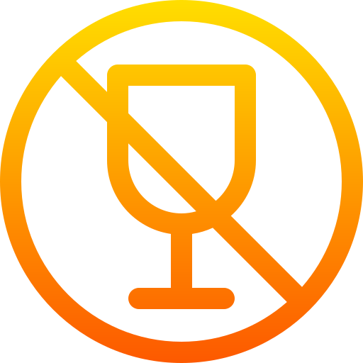 No alcohol Basic Gradient Lineal color icon
