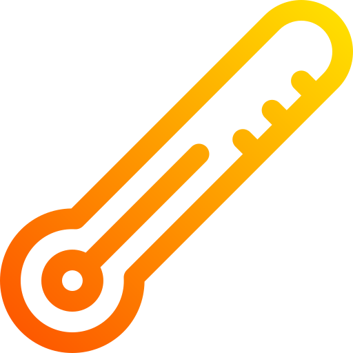 thermometer Basic Gradient Lineal color icoon