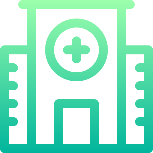 ospedale Basic Gradient Lineal color icona