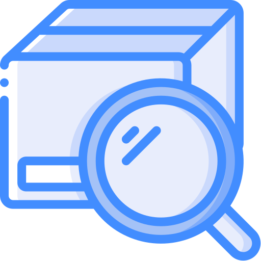 Search Basic Miscellany Blue icon