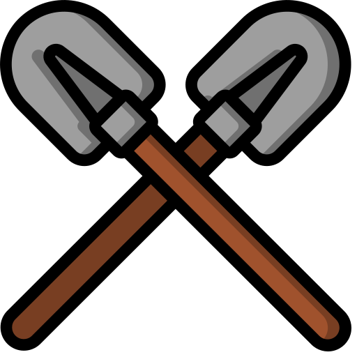 Shovels Basic Miscellany Lineal Color icon