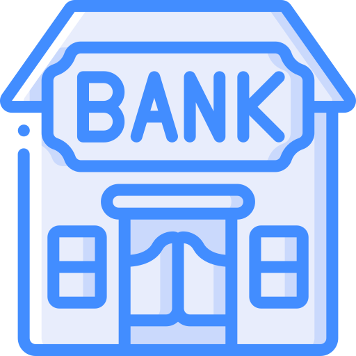 bank Basic Miscellany Blue icon