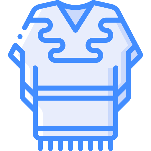 poncho Basic Miscellany Blue icono