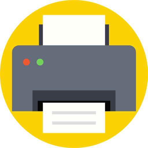 impresora Prosymbols Flat icono