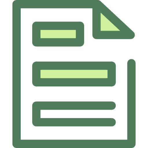 document Monochrome Green icoon