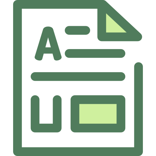 Document Monochrome Green icon