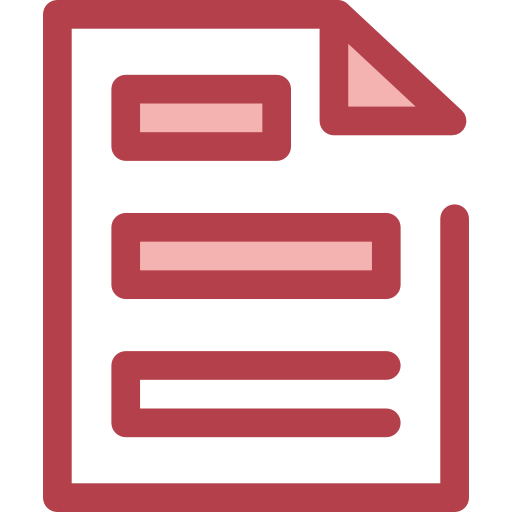 Document Monochrome Red icon