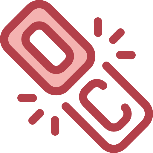 verknüpfung aufheben Monochrome Red icon