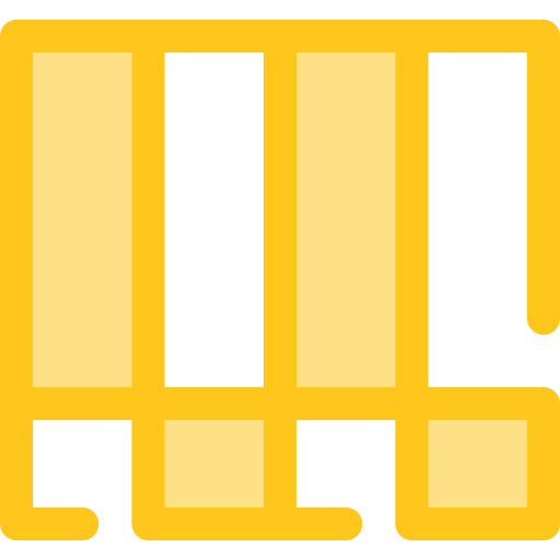 Columns Monochrome Yellow icon