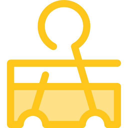 Paperclip Monochrome Yellow icon