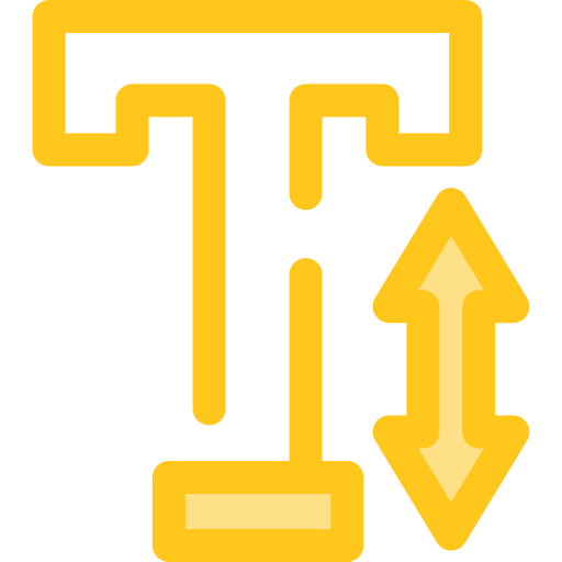 Text height Monochrome Yellow icon