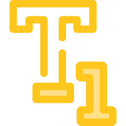 Subscript Monochrome Yellow icon