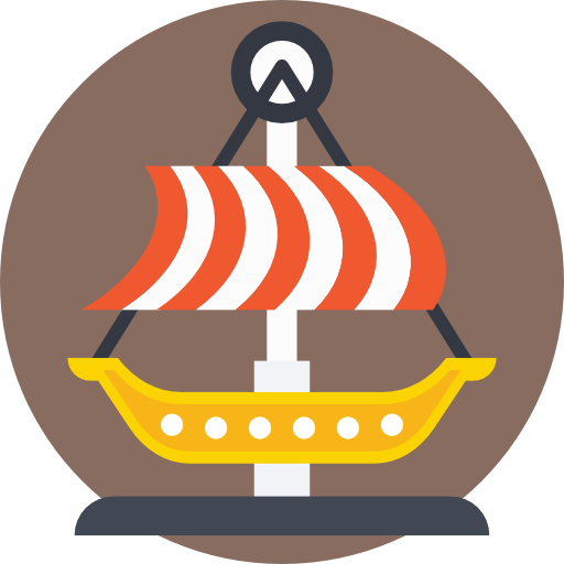 Pirate ship Prosymbols Flat icon