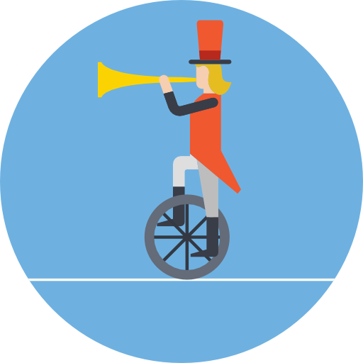 Unicycle Prosymbols Flat icon