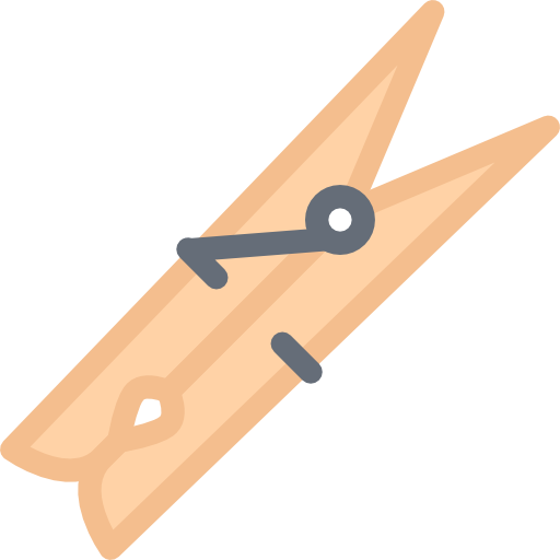 Clothespin Coloring Flat icon