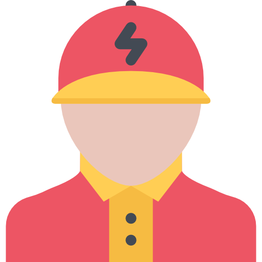 Electrician Coloring Flat icon